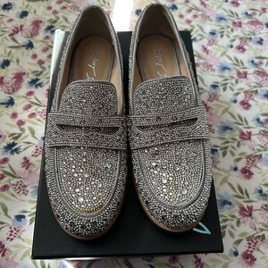 Elegant Silver Loafers — Betsey Johnson